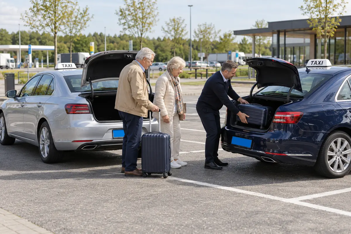 Passagiers reizen na uitval verder met een andere taxi