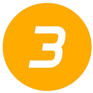 Transparant cijfer 3 in oranje cirkel op de website van JW Verzekeringen