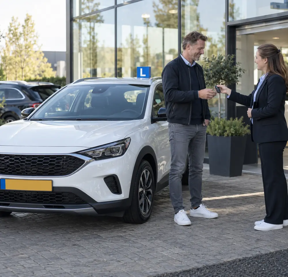 Nieuwe lesauto die Allrisk wordt verzekerd voor een rijschool