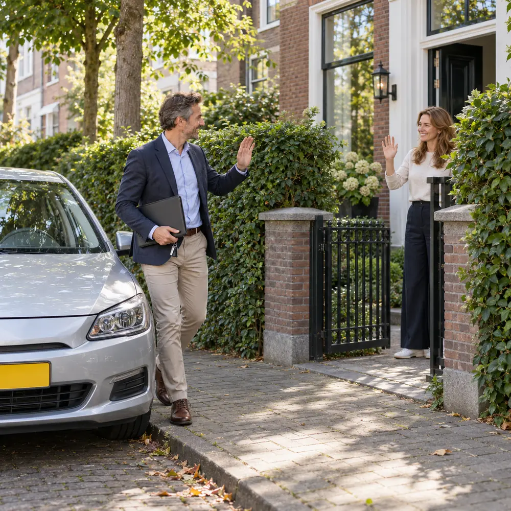 Ondernemer gebruikt een privéauto voor een zakelijk klantbezoek