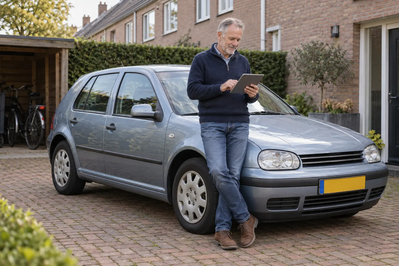 Oudere auto waarvoor een WA autoverzekering wordt overwogen